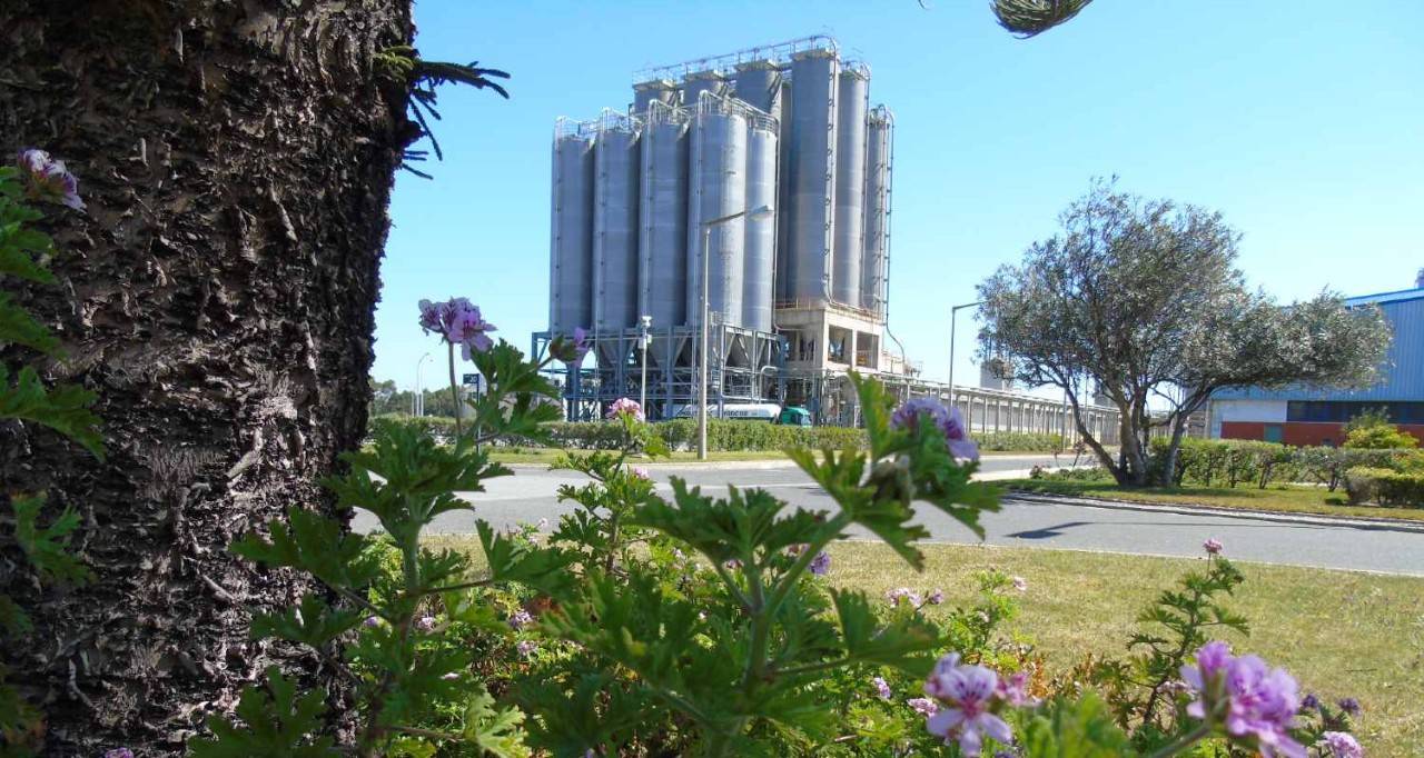 Vista exterior de la refinería de Sines